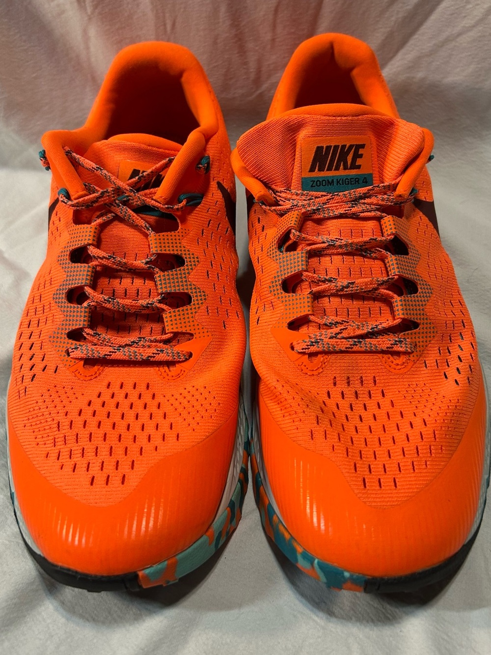 Nike Men's Zoom Kiger 4 - Vibrant Orange with Teal Accents